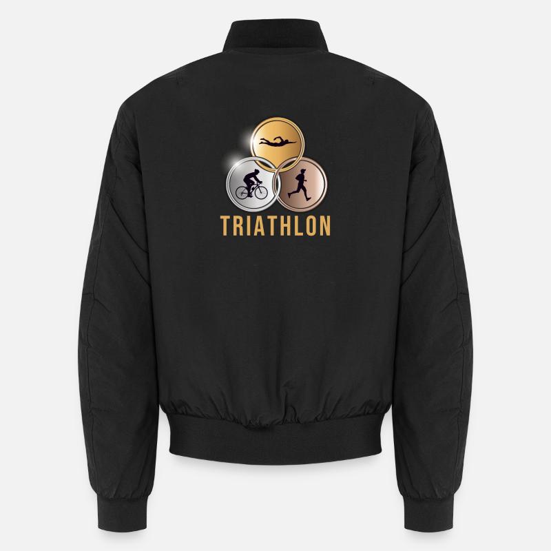 Triathlon - Unisex Bomberjacke - Schwarz