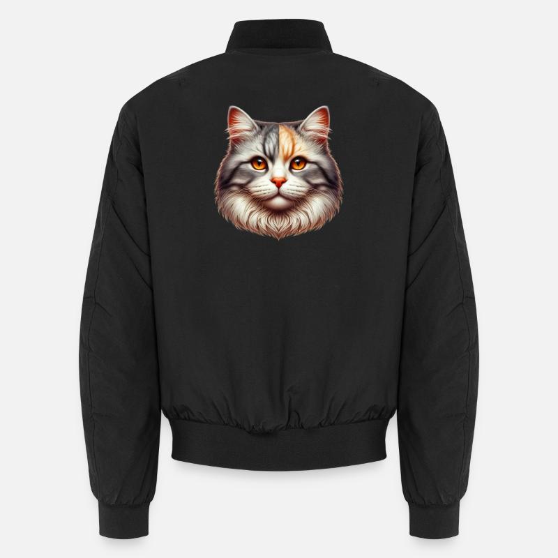 Cat - Unisex Bomber Jacket - black