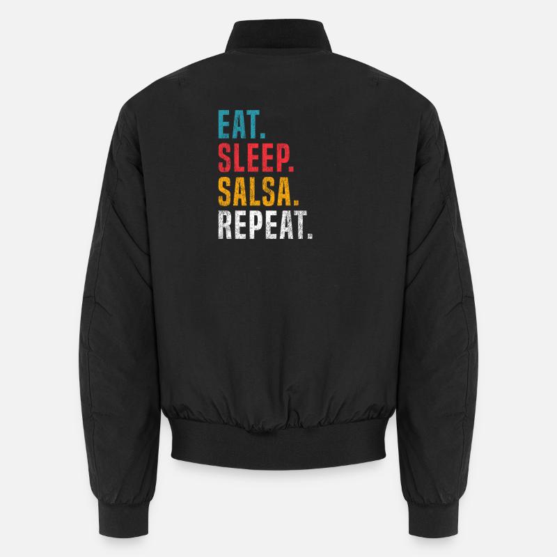 Eat Sleep Salsa Repeat for Salsa Dancers Unisex Bomber Jacket
