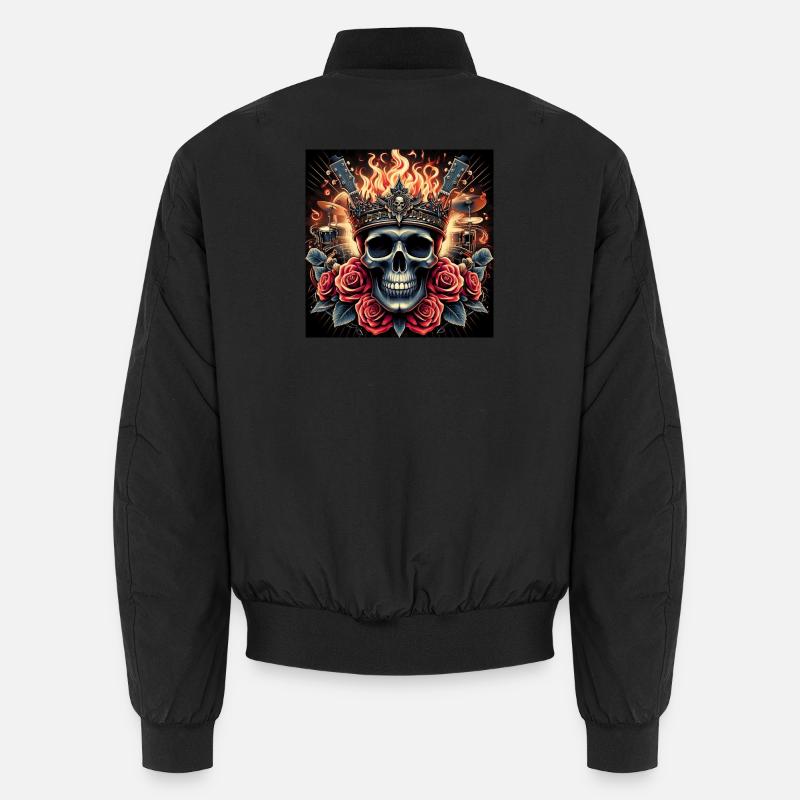Crâne brûlant Bomber unisexe