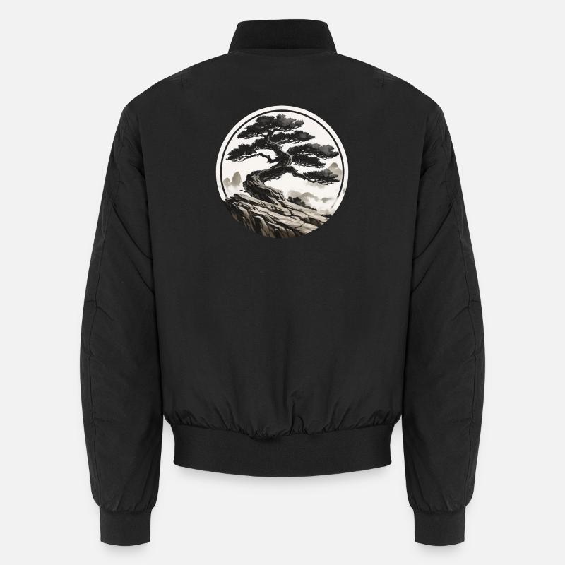 Asian Landscape - Unisex Bomber Jacket - black