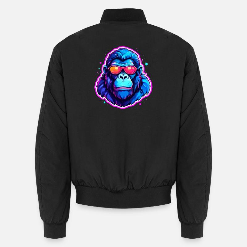 Ein cooler Gorilla mit Sonnenbrille Unisex Bomberjacke