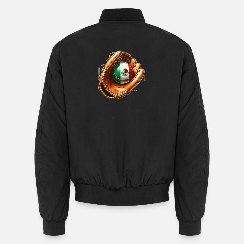 Mexiko Flagge Baseball Design Unisex Bomberjacke