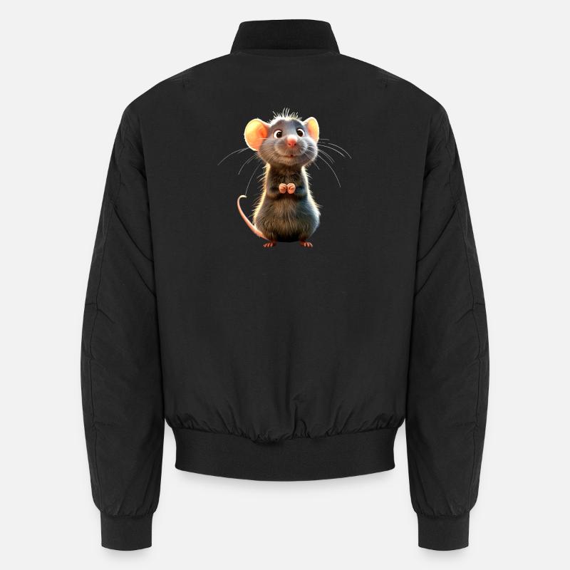 Rat, Cute Mouse, Rodents, Dwarf Mouse, Small Rats Unisex Bomber Jacket