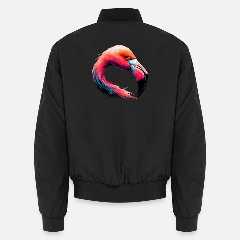 Flamingo - Unisex Bomberjacke - Schwarz