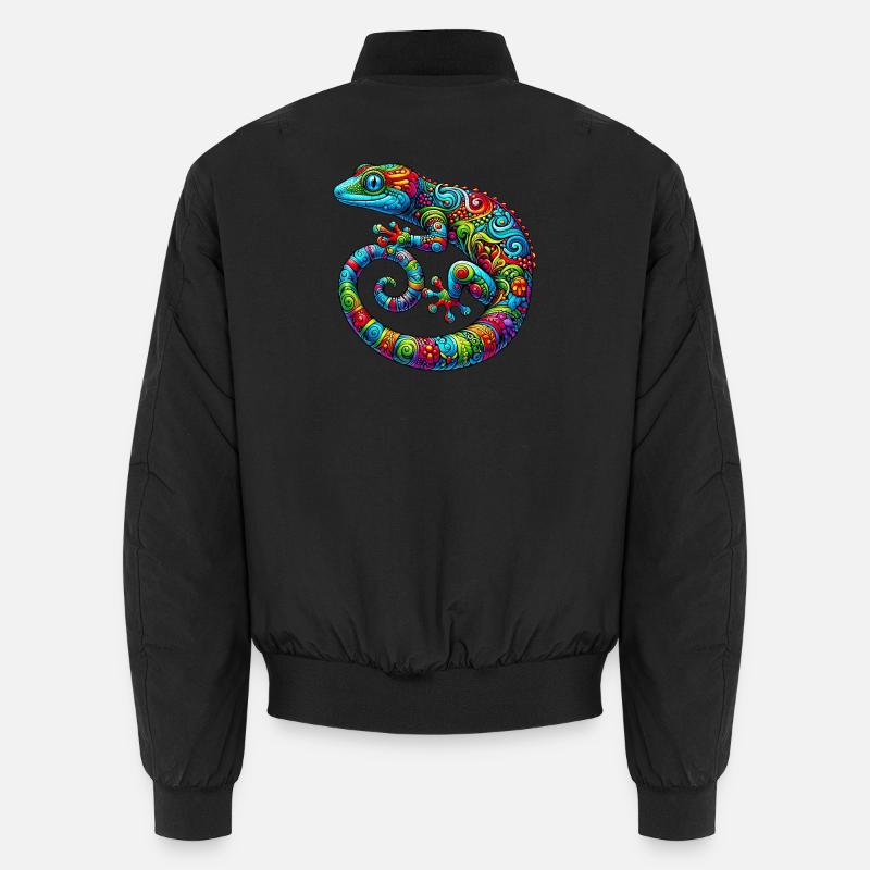 Gecko - Unisex Bomber Jacket - black