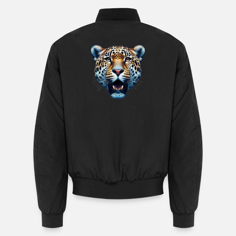 Leopard - Unisex Bomberjacke - Schwarz