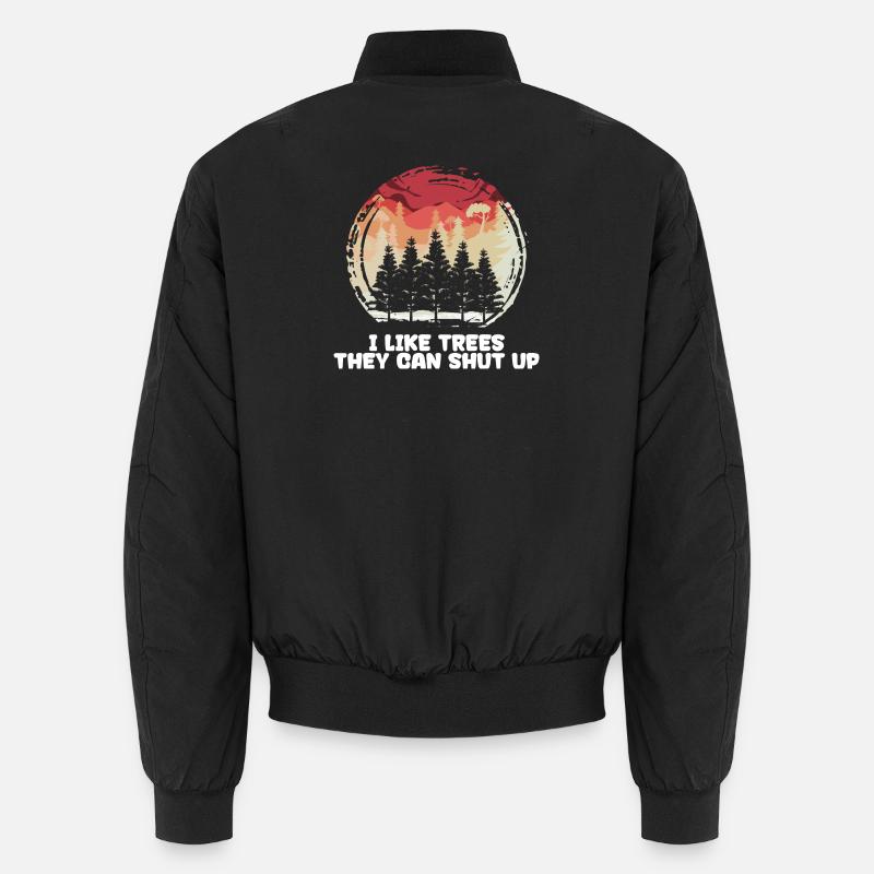 Forêt d’arbres déclaration bûcheron menuiserie forestier Bomber unisexe