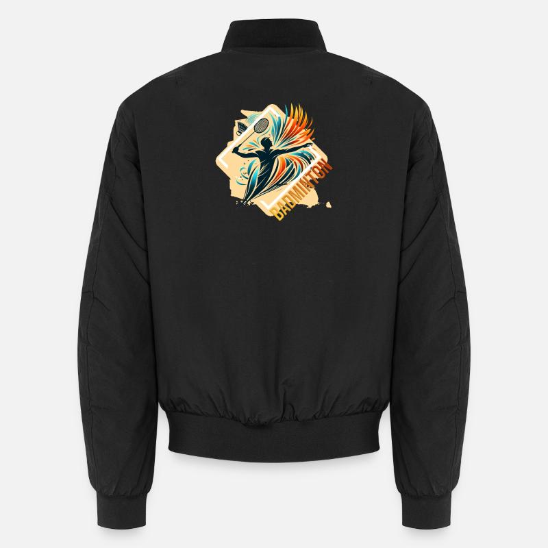 Badminton - Unisex Bomberjacke - Schwarz
