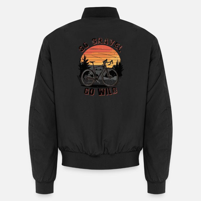 Vélo de gravier Coucher de soleil Scène Bomber unisexe
