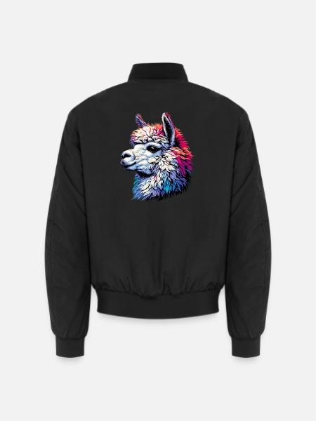 Alpaca - Unisex Bomber Jacket - black