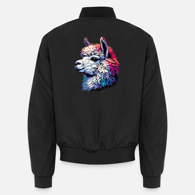 Alpaka - Unisex Bomberjacke - Schwarz