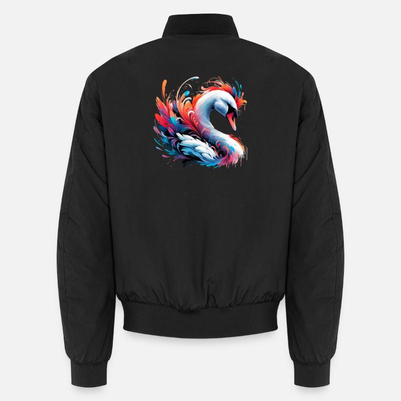 Swan - Unisex Bomber Jacket - black