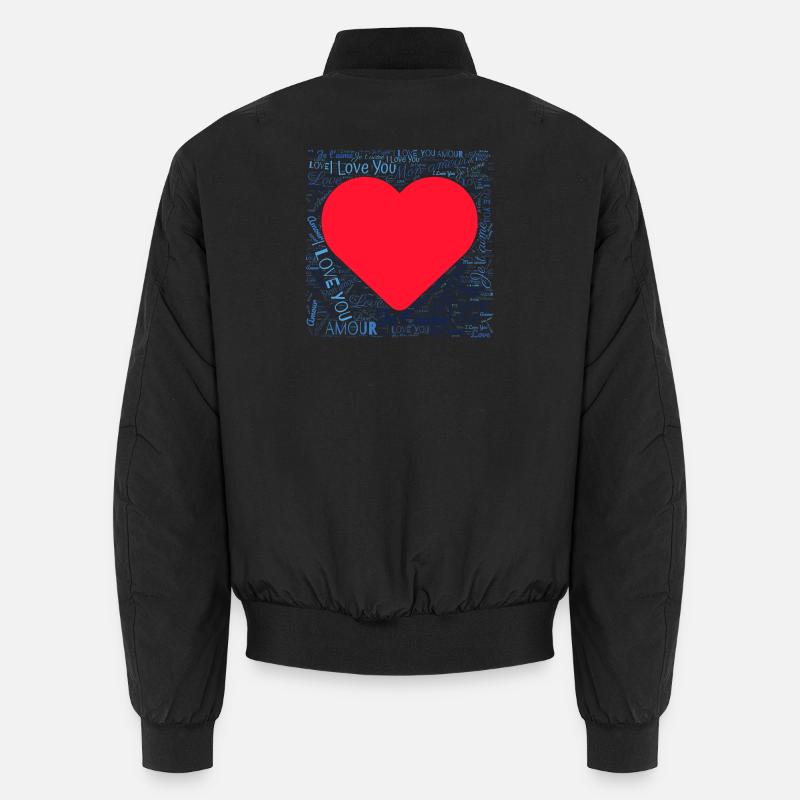 HERZ - Unisex Bomberjacke - Schwarz