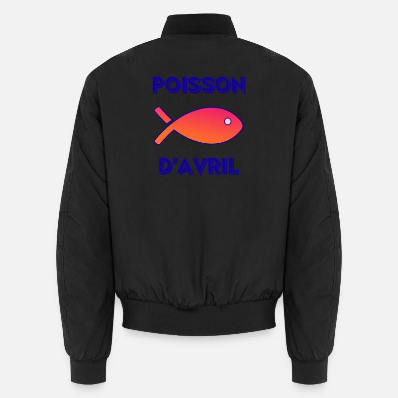 FISCH. APRILSCHERZ - Unisex Bomberjacke - Schwarz