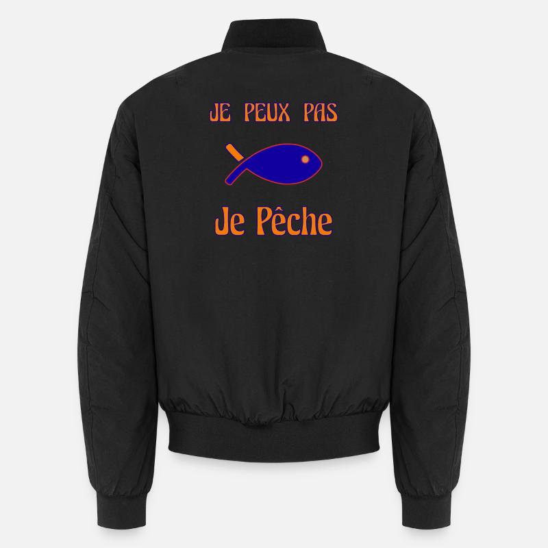 ICH KANN NICHT. ANGELN. FISCH. APRILSCHERZ Unisex Bomberjacke