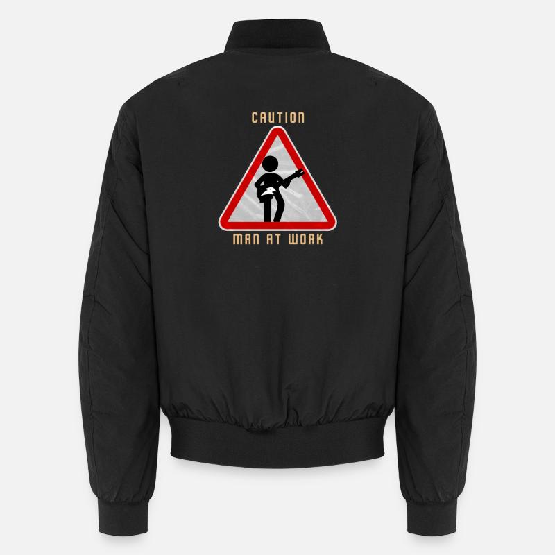 Caution MAN at work Unisex Bomberjacke