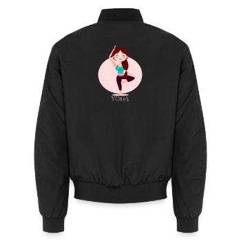 Yoga Girl - Bomber unisexe - noir - Dos - AI Model Male 185 light (185cm)