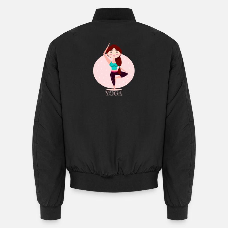 Yoga-Mädchen Unisex Bomberjacke