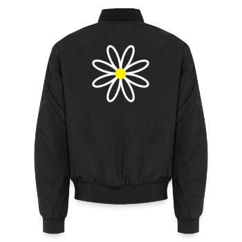 Daisy Gänseblümchen - Unisex Bomberjacke - Schwarz - Hinten - AI Model Male 185 light (185cm)
