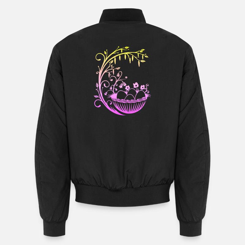 Ostern Osterkorb Osternest - Unisex Bomberjacke - Schwarz