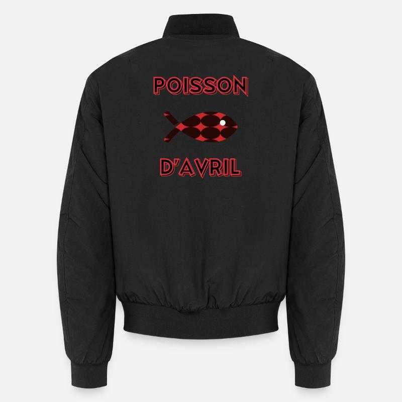 FISH. APRIL FOOL - Unisex Bomber Jacket - black