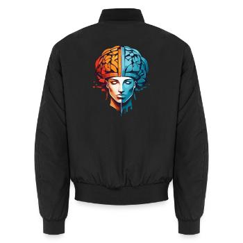 Les femmes qui pensent - Bomber unisexe - noir - Dos - AI Model Male 185 light (185cm)