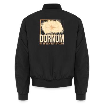Dornum Koordinaten - Unisex Bomberjacke - Schwarz - Hinten - AI Model Male 185 light (185cm)