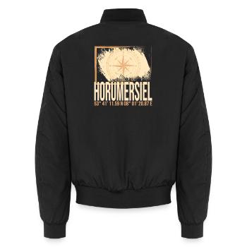 Horumersiel Koordinaten - Unisex Bomberjacke - Schwarz - Hinten - AI Model Male 185 light (185cm)