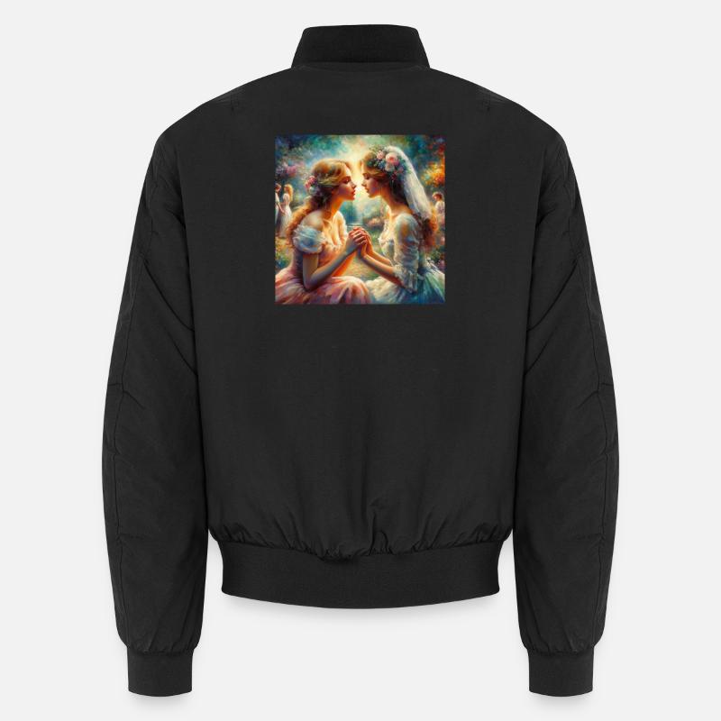 Love Between Women - Unisex Bomber Jacket - black