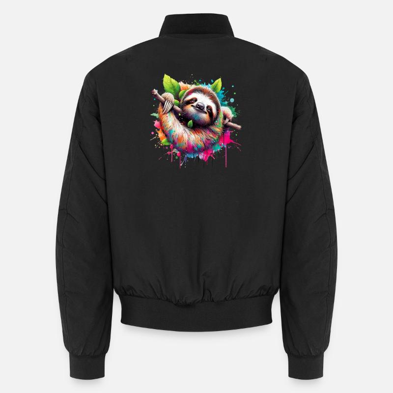 Sloth - Unisex Bomber Jacket - black