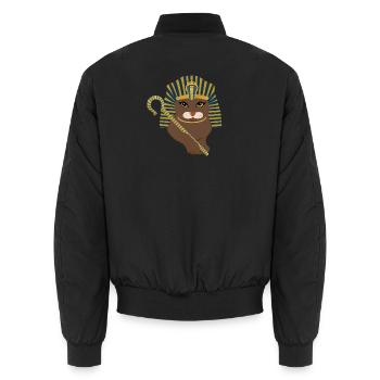Chat pharaon - Bomber unisexe - noir - Dos - AI Model Male 185 light (185cm)