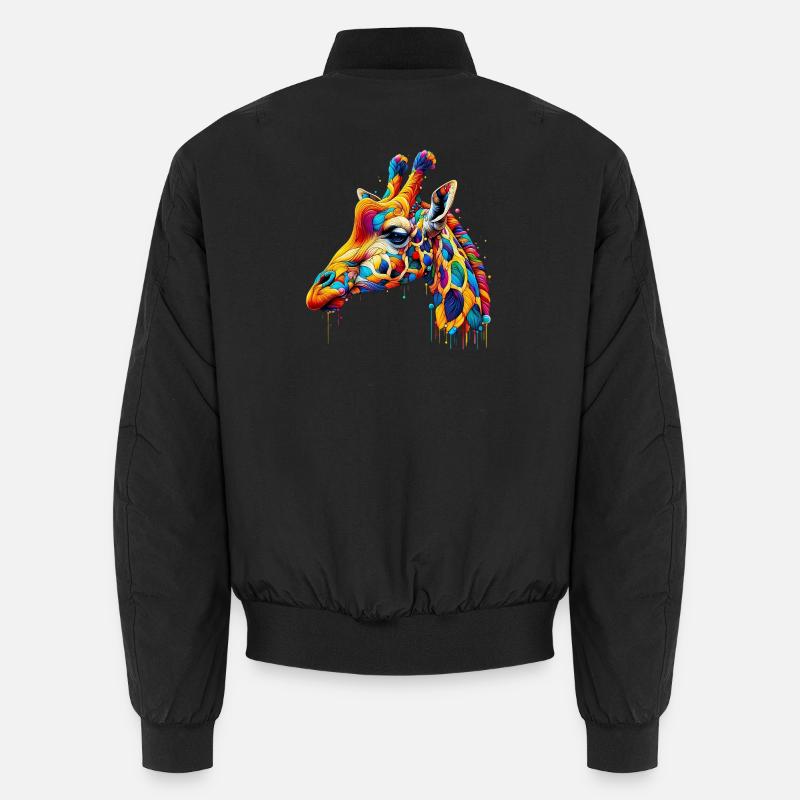 Giraffe - Unisex Bomberjacke - Schwarz