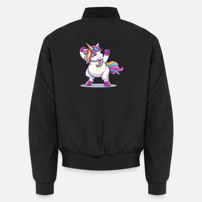 Tanzendes Einhorn - Unisex Bomberjacke - Schwarz