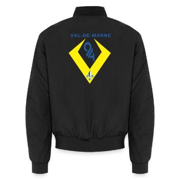 Val de Marne - Bomber unisexe - noir - Dos - AI Model Male 185 light (185cm)