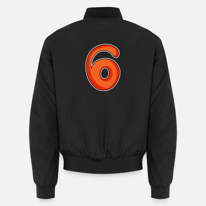 Number 6 Number - Unisex Bomber Jacket - black