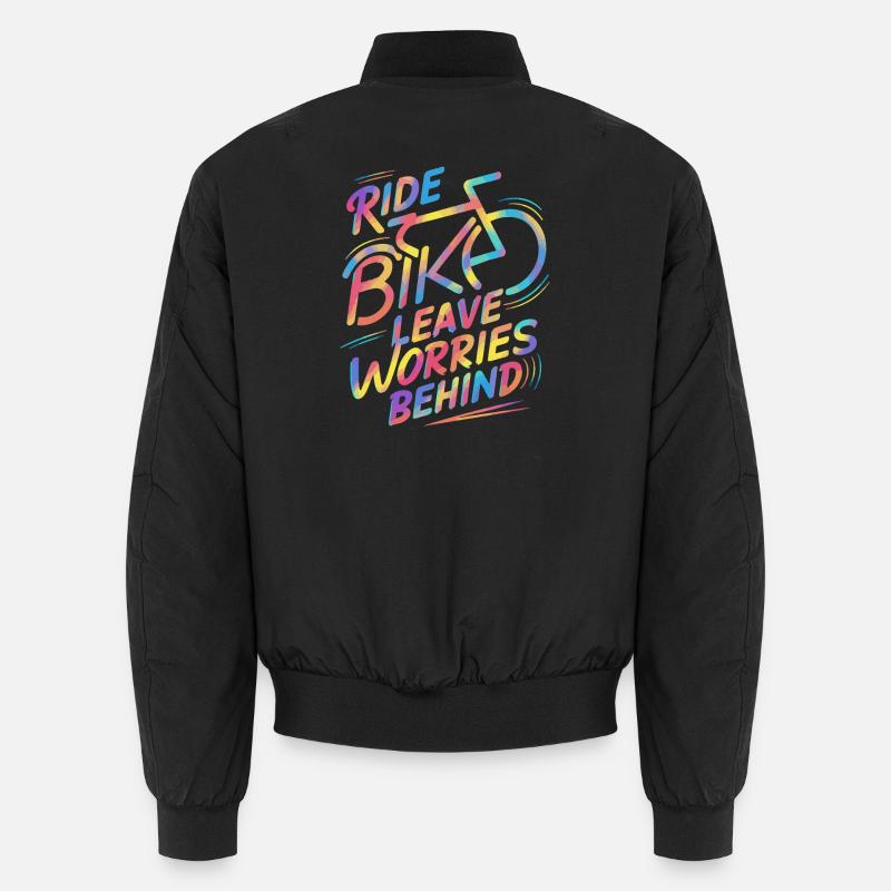Conception vibrante de balade à vélo arc-en-ciel Bomber unisexe