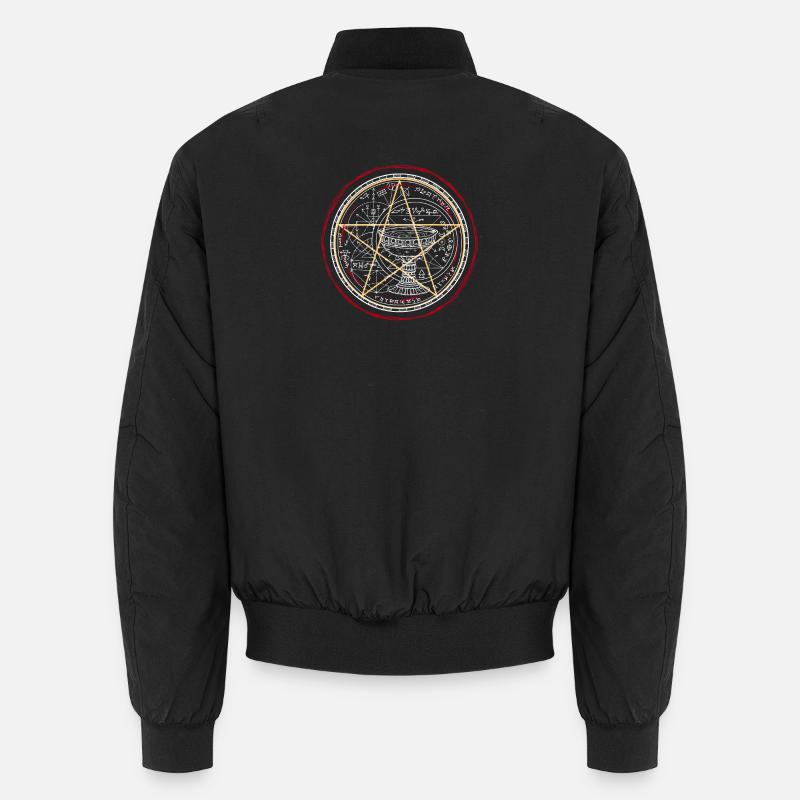 Celestial Sigil Alchemy Circle - Unisex Bomber Jacket - black