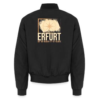 Erfurt Koordinaten - Unisex Bomberjacke - Schwarz - Hinten - AI Model Male 185 light (185cm)