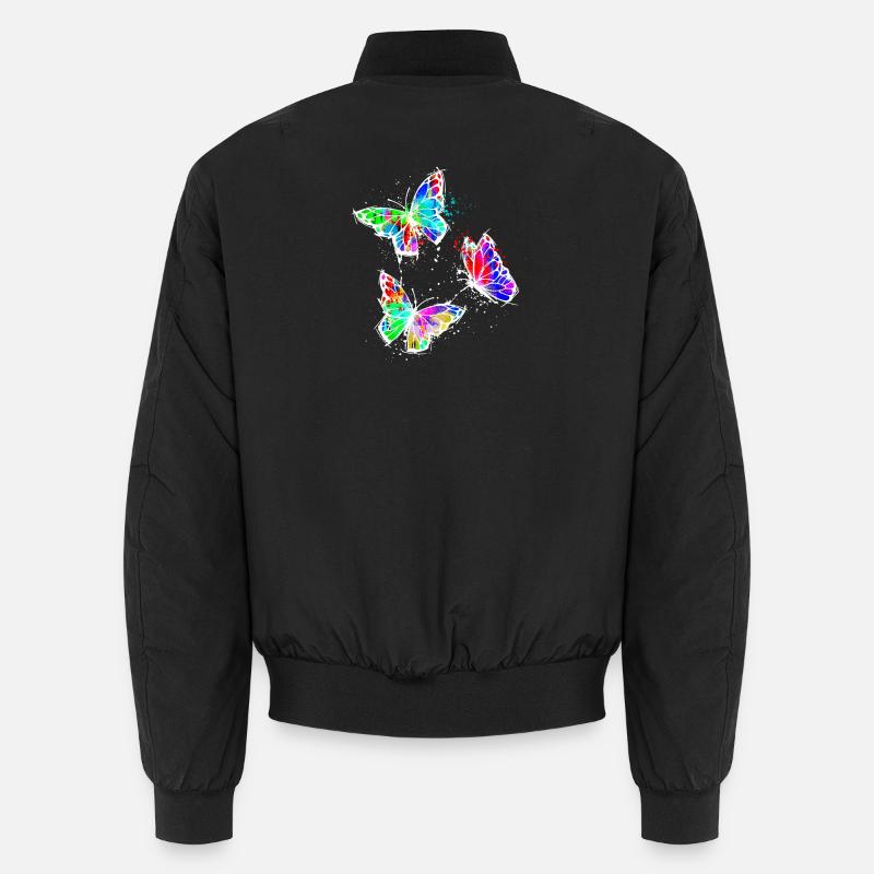Kunst Strassenkunst Graffiti Schmetterling Unisex Bomberjacke