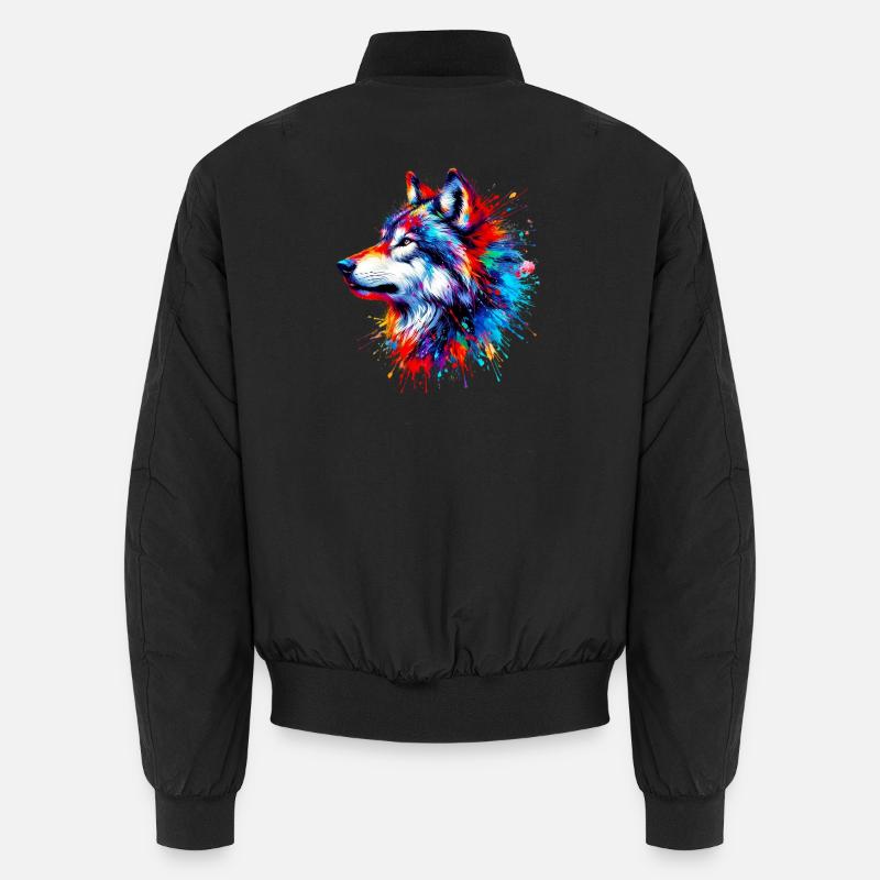Loup - Bomber unisexe - noir