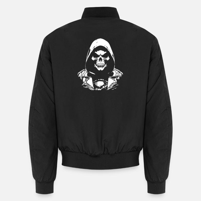 Crâne Rock and Roll | Skeleton Design Rocker Bomber unisexe