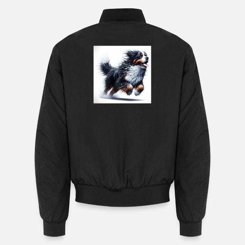 Bernese mountain dog - Unisex Bomber Jacket - black