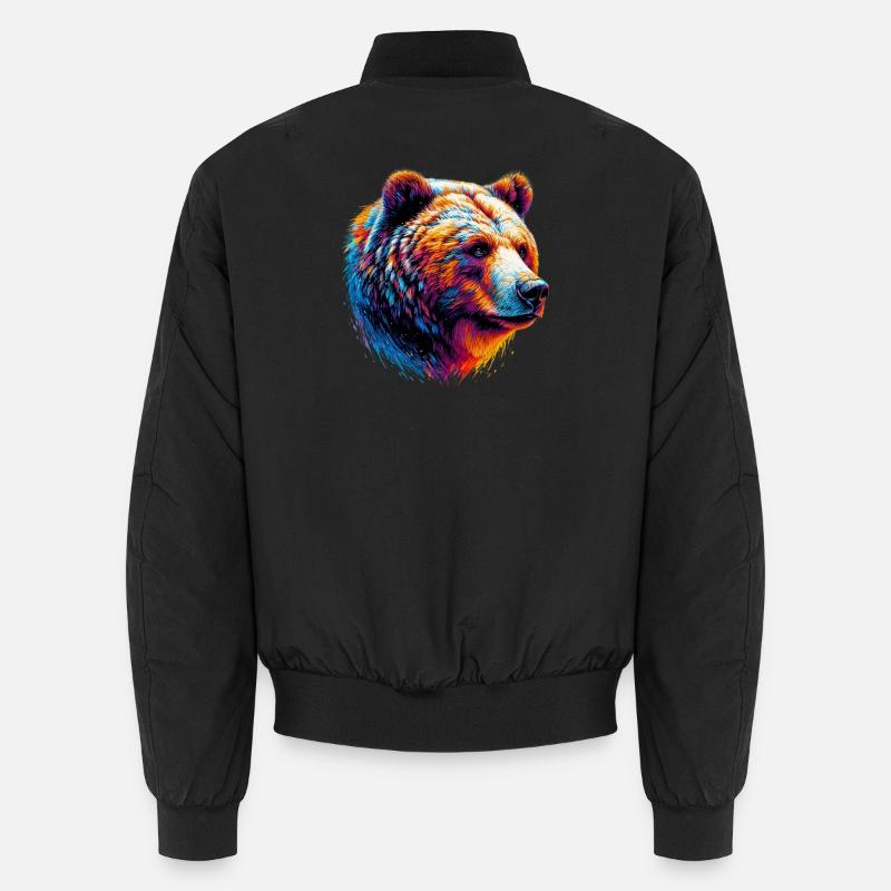 Bär - Unisex Bomberjacke - Schwarz