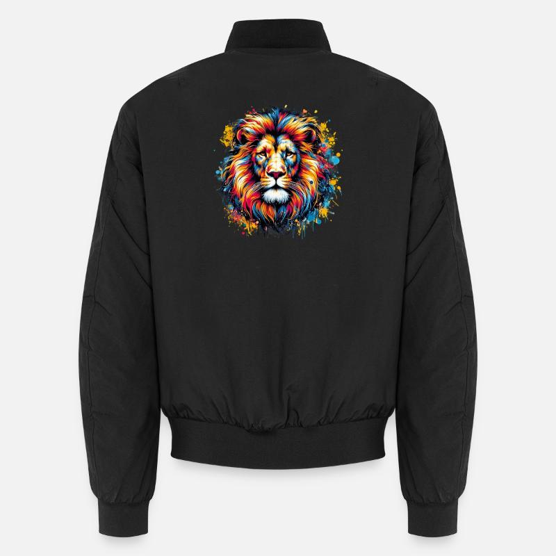 Lion - Bomber unisexe - noir