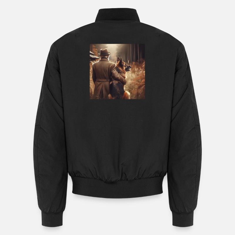 German Shepherd Art Unisex Bomber Jacket