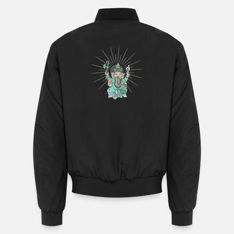 Indischer Elefant Ganesha. - Unisex Bomberjacke - Schwarz