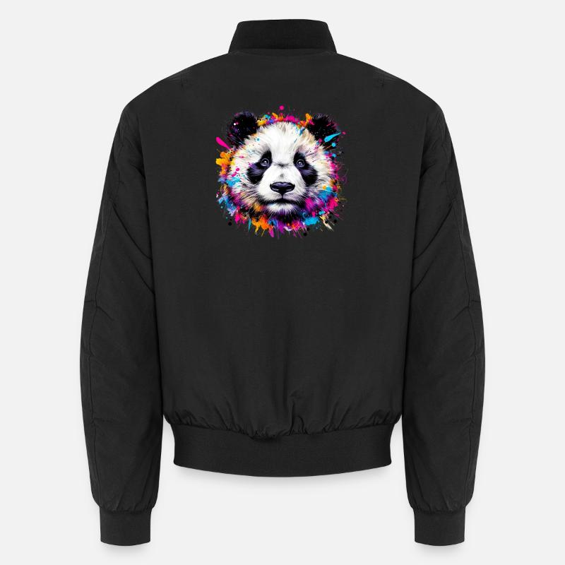 Panda - Unisex Bomberjacke - Schwarz