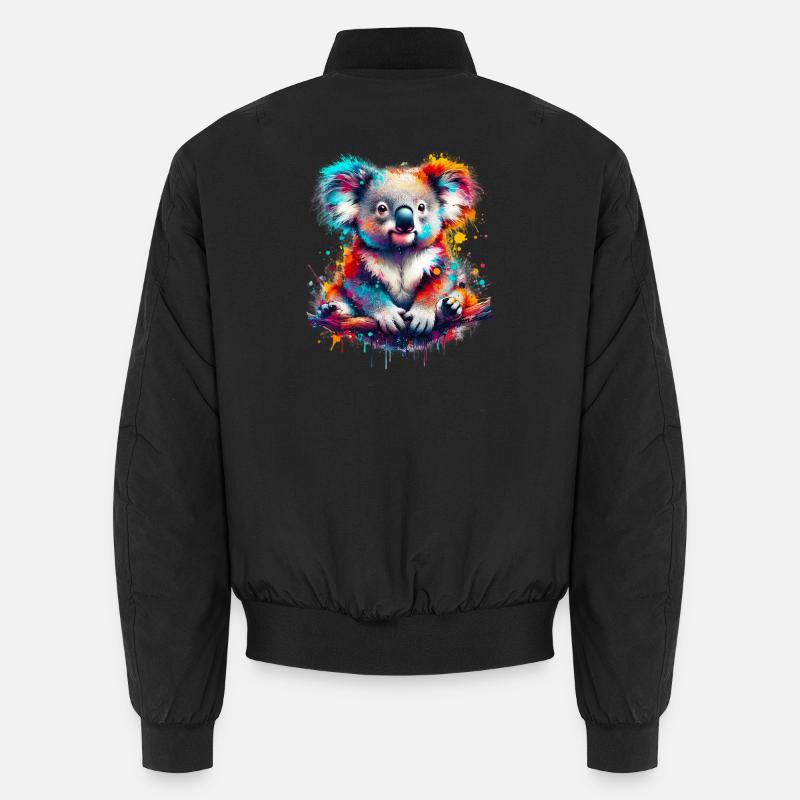 Koala - Unisex Bomberjacke - Schwarz