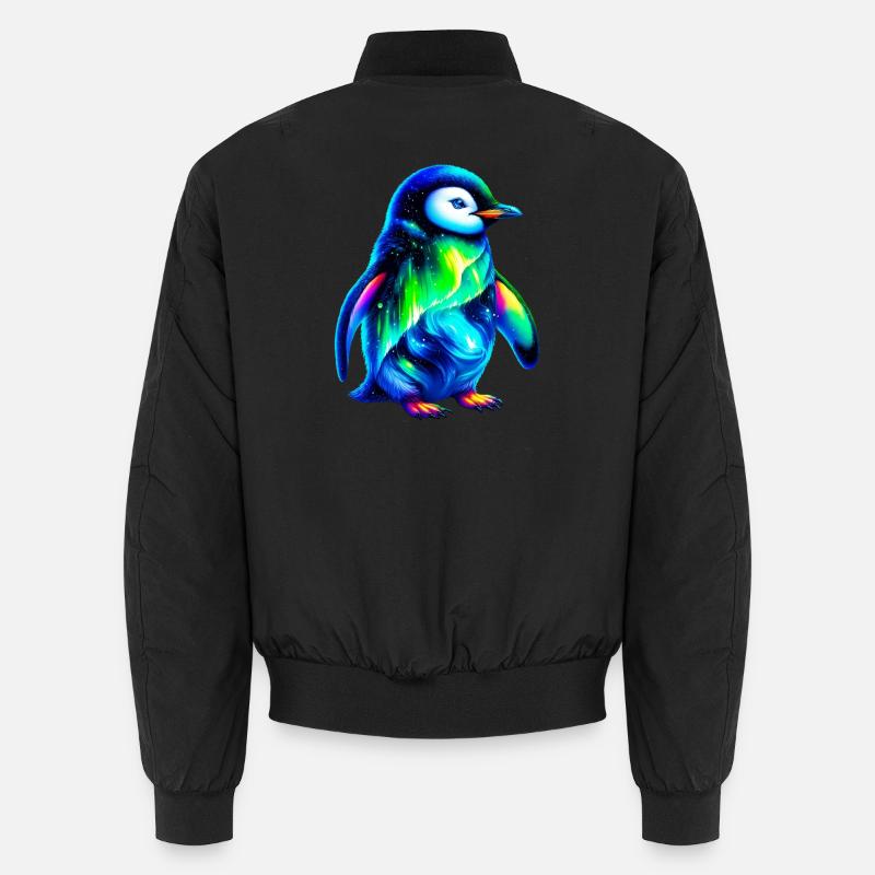 Aurora Borealis Pinguin Unisex Bomberjacke